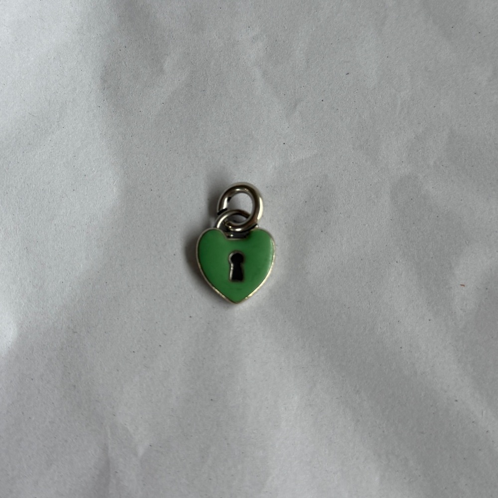 Tiffany & Co. blue enamel heart keyhole padlock pendant